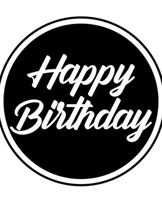Bierviltjes/onderzetters Happy Birthday - 10x stuks - zwart - D10 cm - Verjaardag versiering