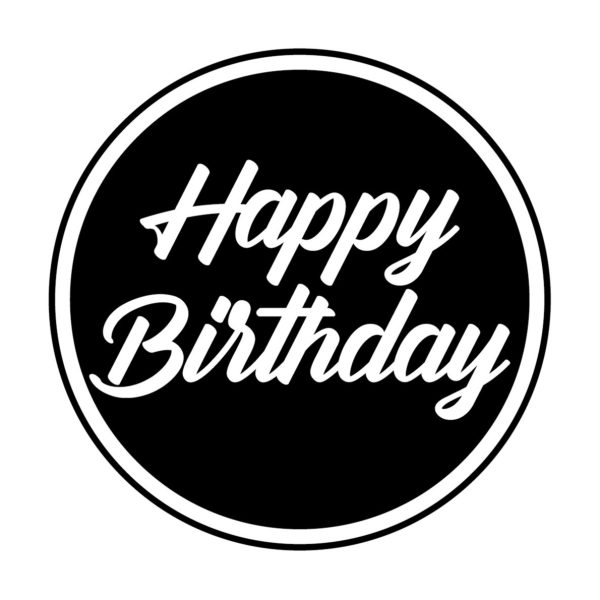 Bierviltjes/onderzetters Happy Birthday - 10x stuks - zwart - D10 cm - Verjaardag versiering