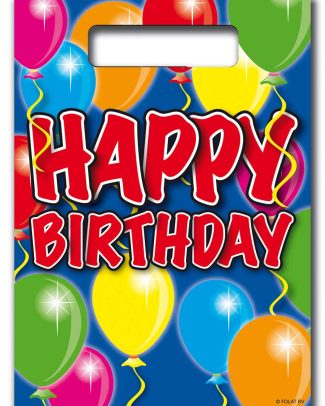 Happy Birthday Uitdeelzakjes Balloons - 8 stuks