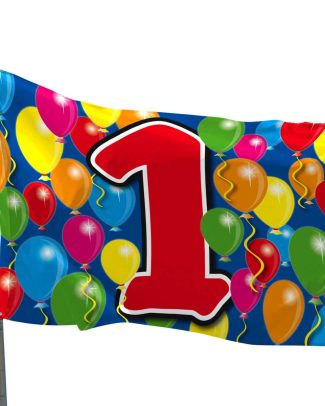 1 Jaar Vlag Balloons 60x90cm