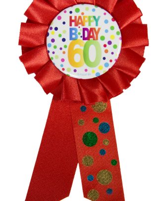 60 Jaar Happy Birthday Stippen Rozet