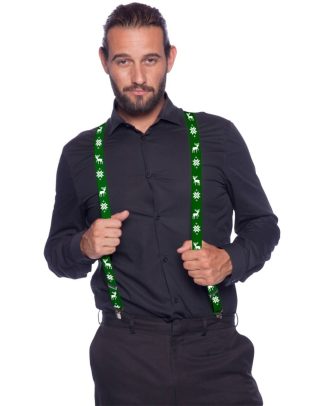 Bretels Kerst Groen Rendier