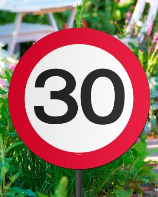 30 Jaar Verkeersbord Tuinbord