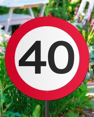 40 Jaar Verkeersbord Tuinbord