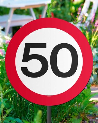 50 Jaar Verkeersbord Tuinbord