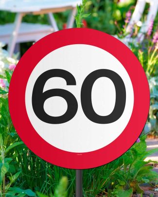 60 Jaar Verkeersbord Tuinbord