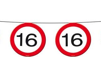 16 jaar Verkeersbord Slinger - 12 meter