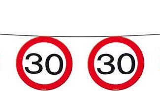 30 Jaar Verkeersbord Slinger - 12 meter