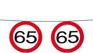 65 jaar Verkeersbord Slinger - 12 meter