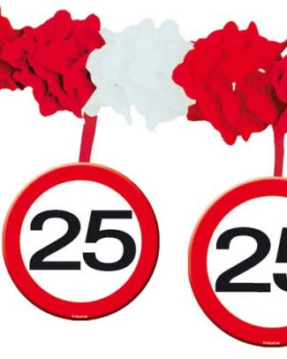 25 Jaar Verkeersbord Slinger met Onderhanger