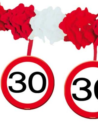 30 Jaar Verkeersbord Slinger met Onderhanger