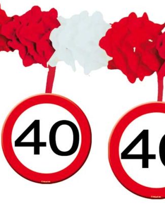 40 Jaar Verkeersbord Slinger met Onderhangers