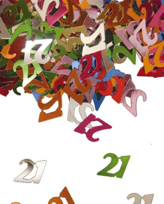 21 Jaar Tafeldecoratie / Sierconfetti