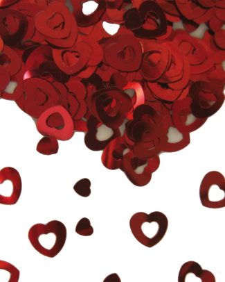 Tafeldecoratie / sierconfetti hart rood