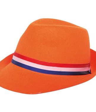 Oranje Trilby Hoed rood/wit/blauw