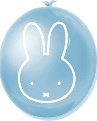 Nijntje ballonnen blauw - 30 cm - 6x stuks - Kinderfeestje/geboorte jongen artikelen