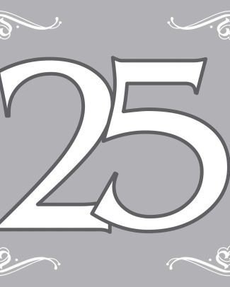 25 Jaar Zilveren Servetten 33x33cm - 20 stuks