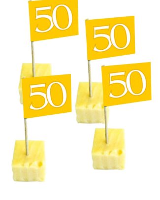 50 Jaar Gouden Vlagprikkers - 50 stuks