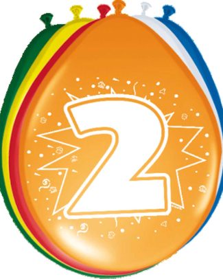 2 Jaar Ballonnnen - 8 stuks