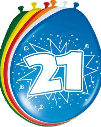 21 Jaar Ballonnen - 8 stuks