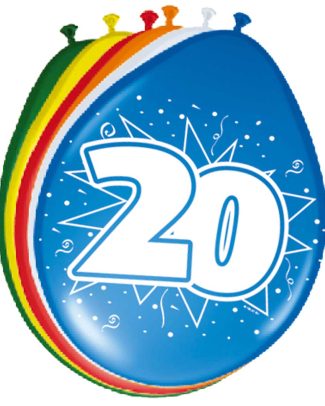 20 Jaar Ballonnen 30cm 8 stuks