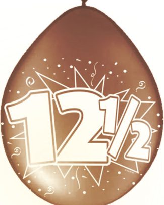 12,5 Jaar Ballonnen Koperen jubileum - 8 stuks