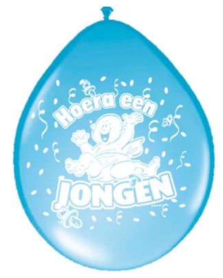 Geboorte Ballonnen - Hoera een Jongen - 8 stuks