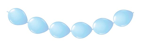 Lichtblauwe Ballonnenslinger - Knoopballonnen - 3 meter