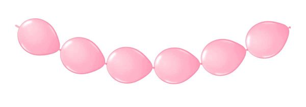 Lichtroze Ballonnenslinger - Knoopballonnen - 3 meter