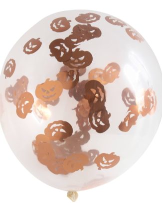 Ballon met Pompoen Confetti - 4stk
