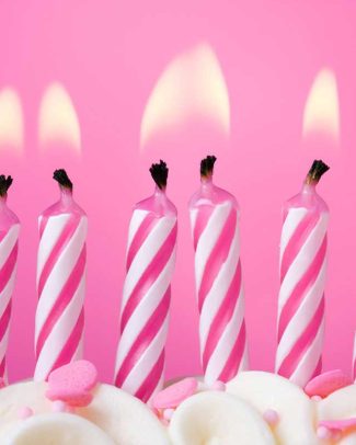 Roze Kaarsjes Set - 24 stuks