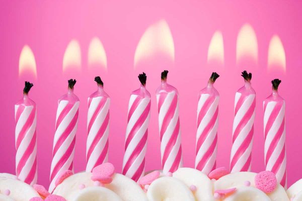 Roze Kaarsjes Set - 24 stuks
