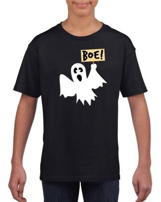 Halloween spook t-shirt zwart kinderen