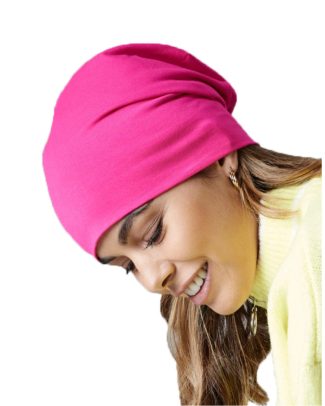 Wintermuts Beanie Hemsedal - fuchsia roze - heren/dames - katoen