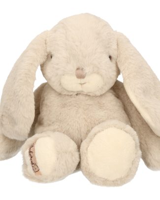 Bukowski pluche konijn knuffeldier - lichtgrijs - staand - 25 cm - luxe knuffels