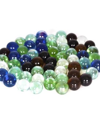 80x stuks decoratie knikkers mix-kleuren van glas -