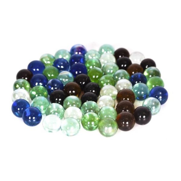80x stuks decoratie knikkers mix-kleuren van glas -