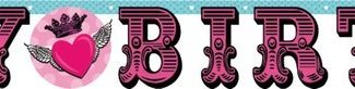 Letterslinger Rocker Girl Happy Birthday - 2,25 meter