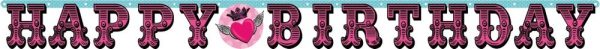 Letterslinger Rocker Girl Happy Birthday - 2,25 meter