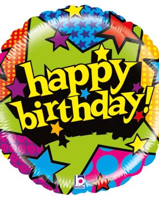 Happy Birthday Sterrenregen Folieballon