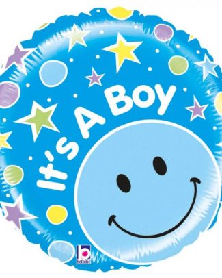 Folieballon It's a Boy Emoticon - 53cm