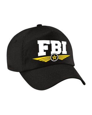 FBI agent tekst pet / baseball cap zwart voor volwassenen