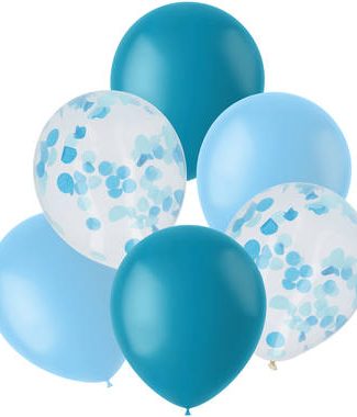 Ballonnen Mix Blauw - 6stk