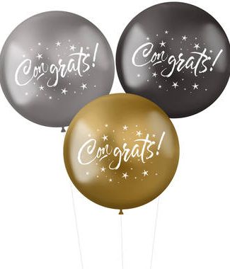 XL Ballonnen Congrats Electrum - 3stk