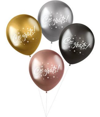 Ballonnen Congrats Electrum - 4stk