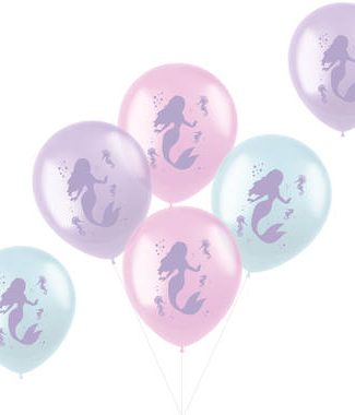 Ballonnen Mermaid Pastel - 6stk