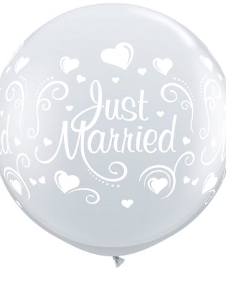 Just Married Ballon Diamond 90cm - per stuk