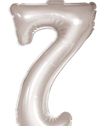 Opblaascijfer 7 Zilver