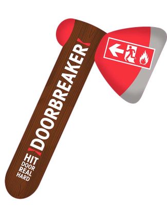 Opblaasbare brandweer bijl 38cm