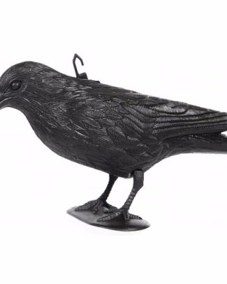 Vogelverschrikker/horror decoratie kraai/raaf - 1x - zwart - 36 cm - plastic